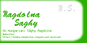 magdolna saghy business card