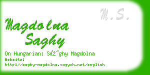 magdolna saghy business card